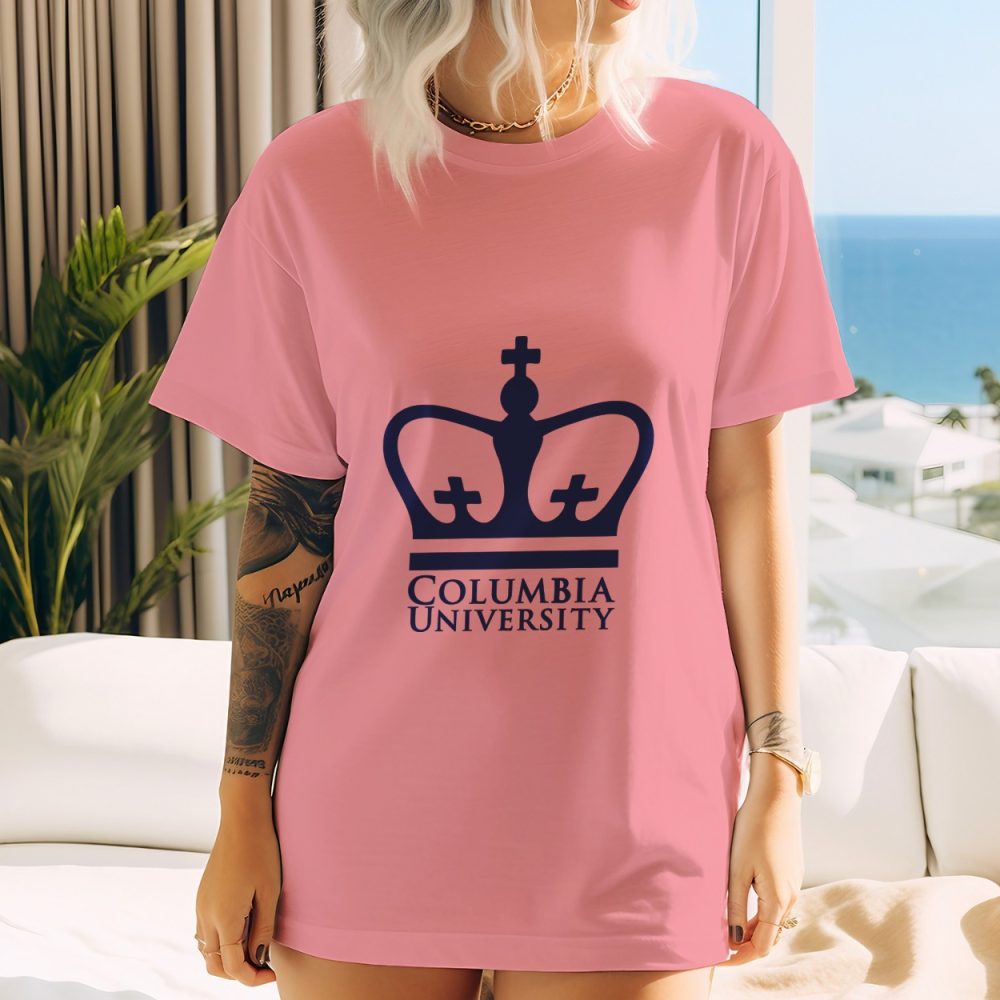 T-shirt oversize coton bio Femme Columbia avec un design de Columbia Crown bleu navy