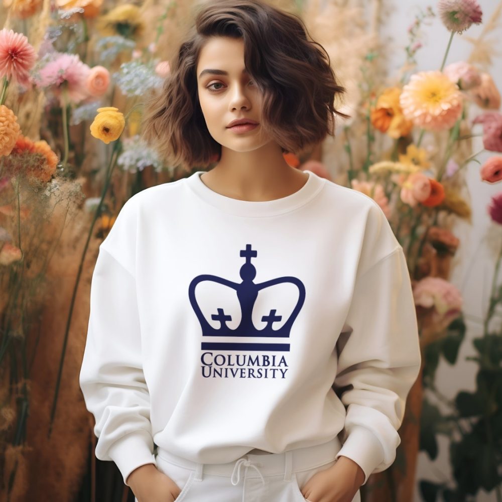 Sweat oversize coton bio Femme Columbia avec un design de Columbia Crown bleu navy
