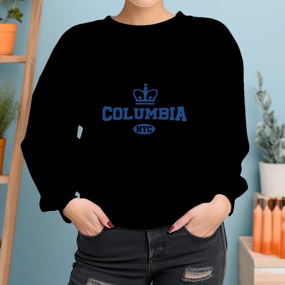 Sweat oversize coton bio Femme Columbia avec un design de Columbia NYC bleu