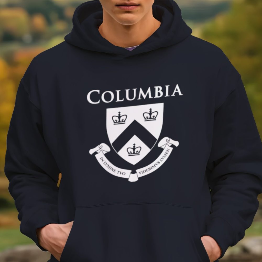 Sweat-shirt à capuche Homme Columbia avec un design de Columbia Blason blanc