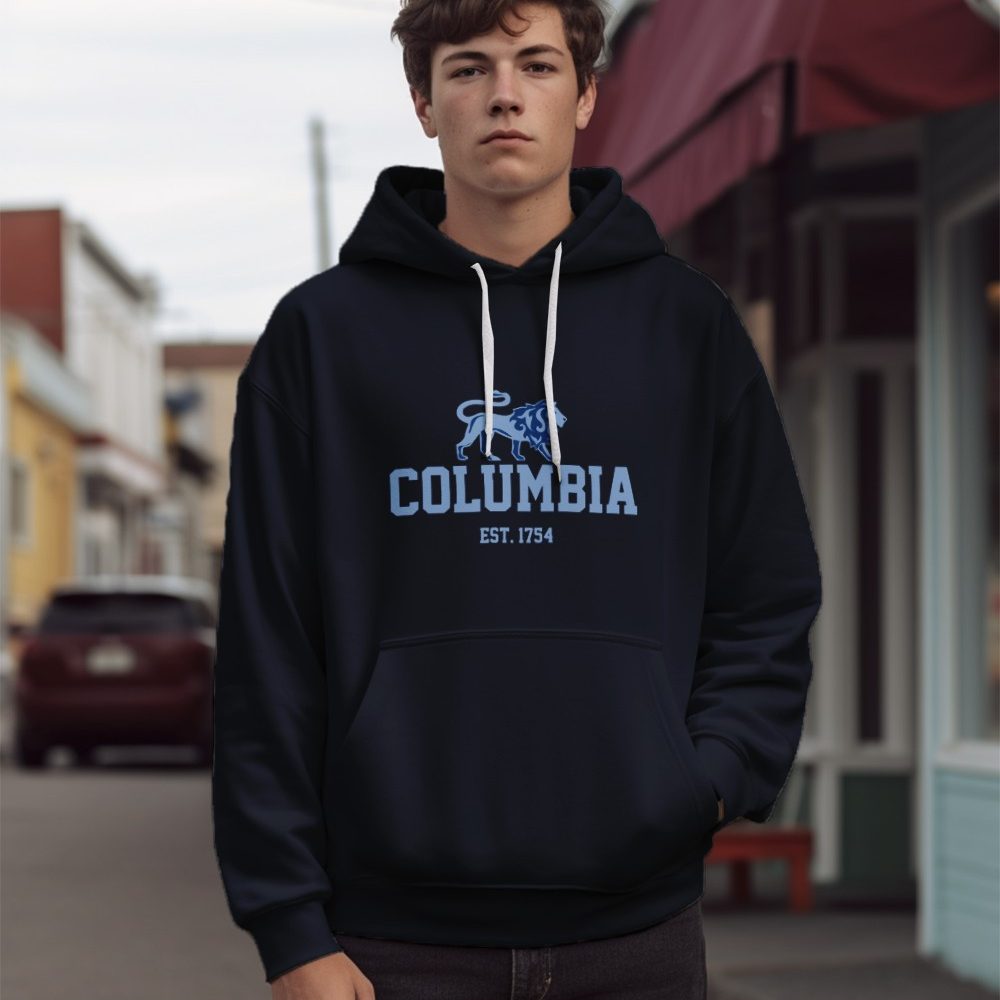 Sweat-shirt à capuche Homme Columbia avec un design de Columbia Lion bleu ciel