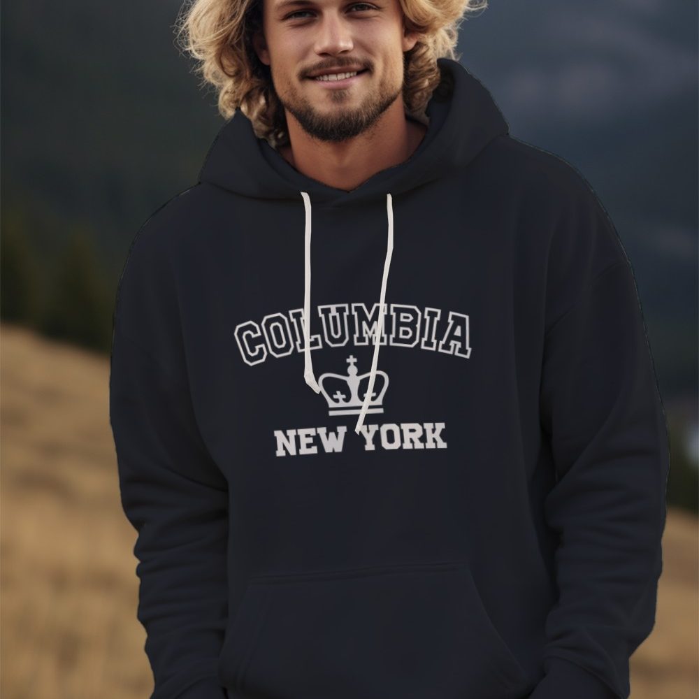 Sweat-shirt à capuche Homme Columbia avec un design de Columbia New York blanc