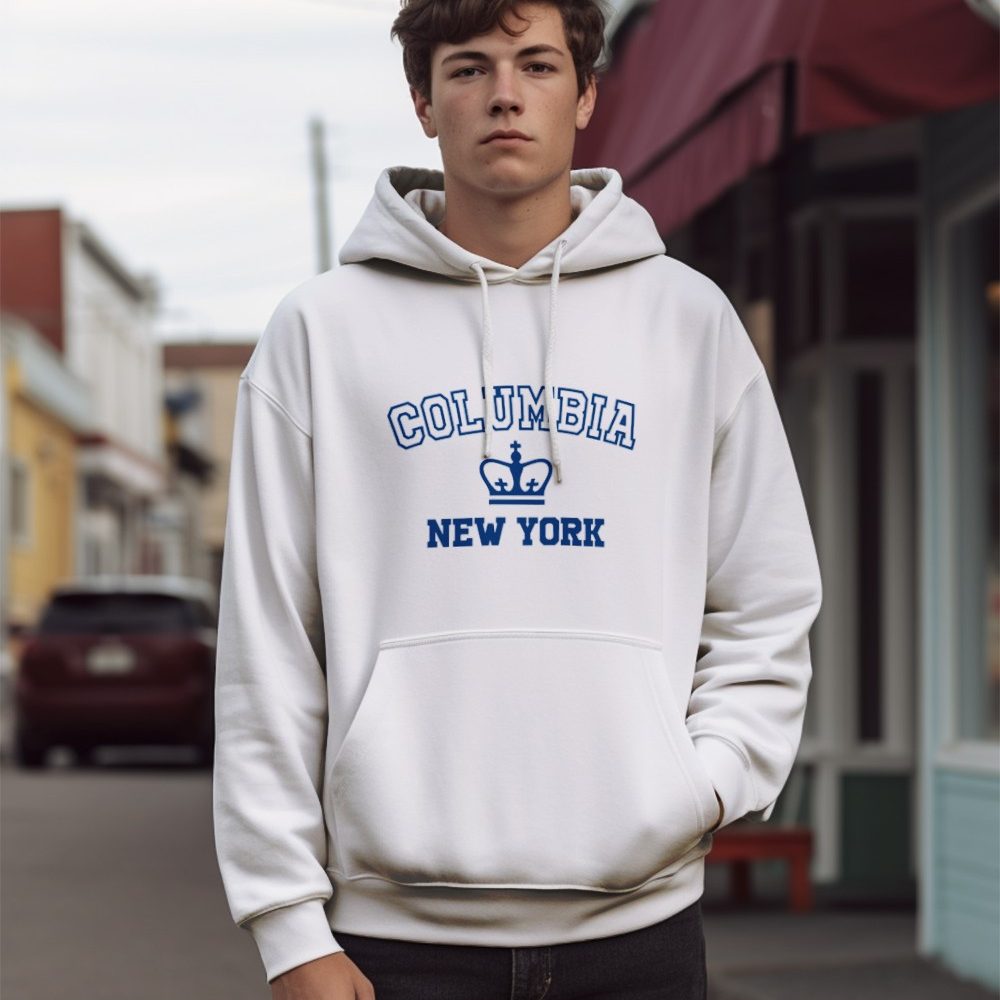 Sweat-shirt à capuche Homme Columbia avec un design de Columbia New York bleu navy