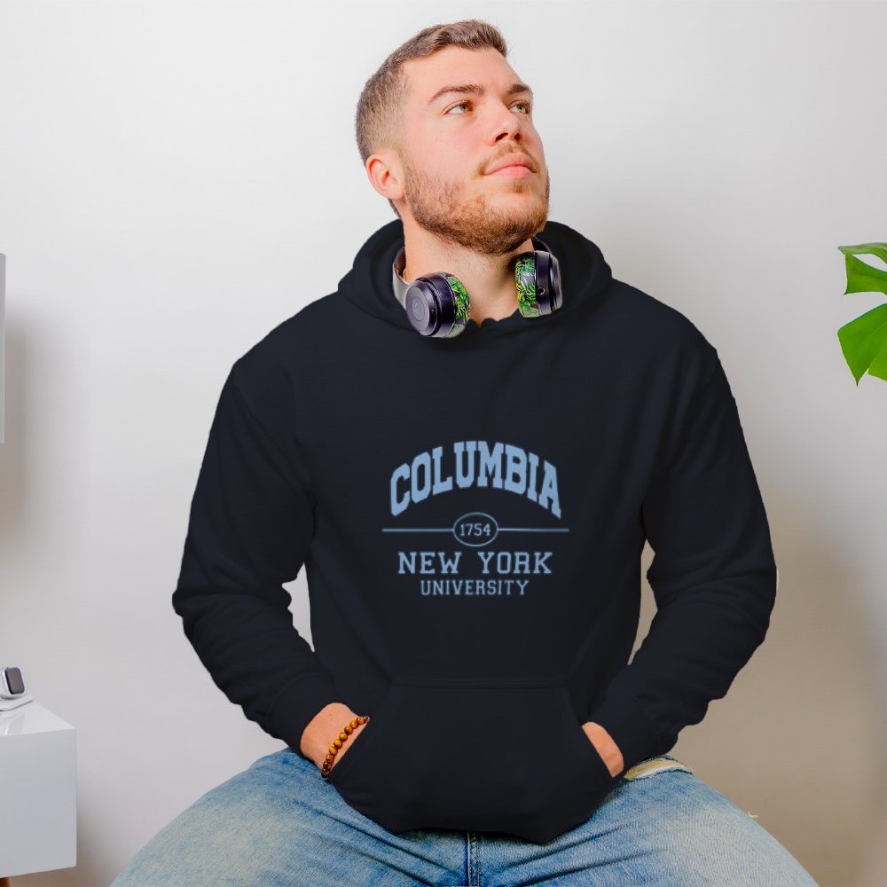 Sweat-shirt à capuche Homme Columbia avec un design de Columbia 1754 bleu ciel
