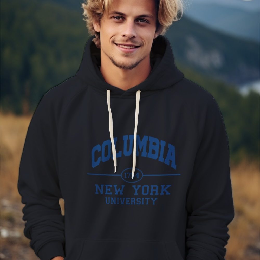 Sweat-shirt à capuche Homme Columbia avec un design de Columbia 1754 bleu navy