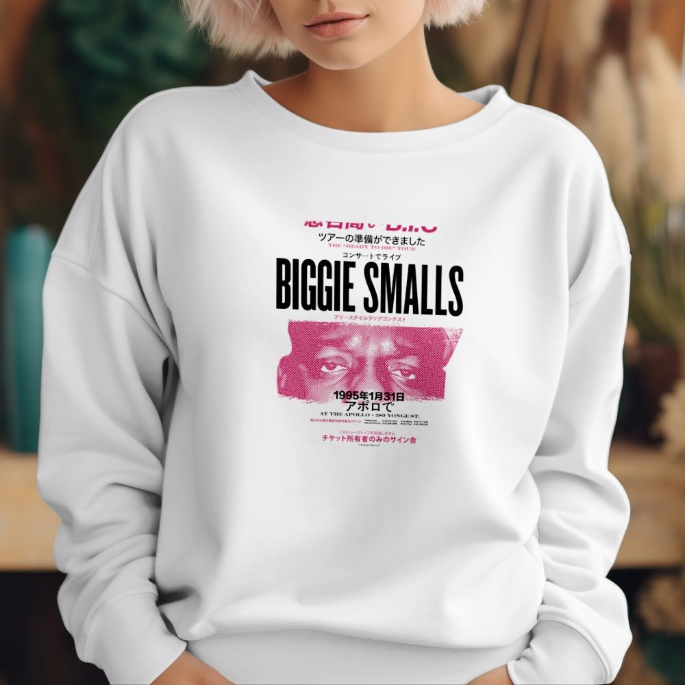 Sweat oversize coton bio Femme The notorious B.I.G avec un design de The Notorious B.I.G. Biggie Smalls