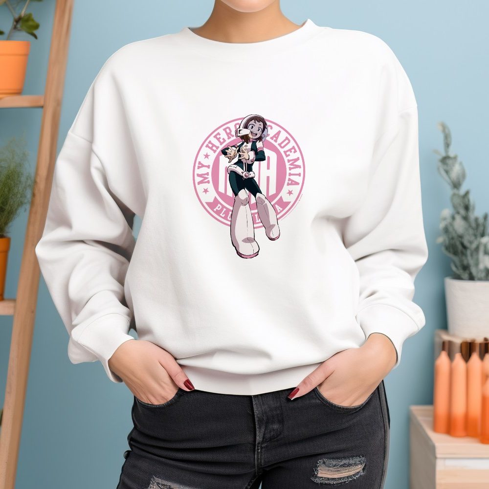 Sweat oversize coton bio Femme My Hero Academia avec un design de My Hero Academia Ochaco Uraraka