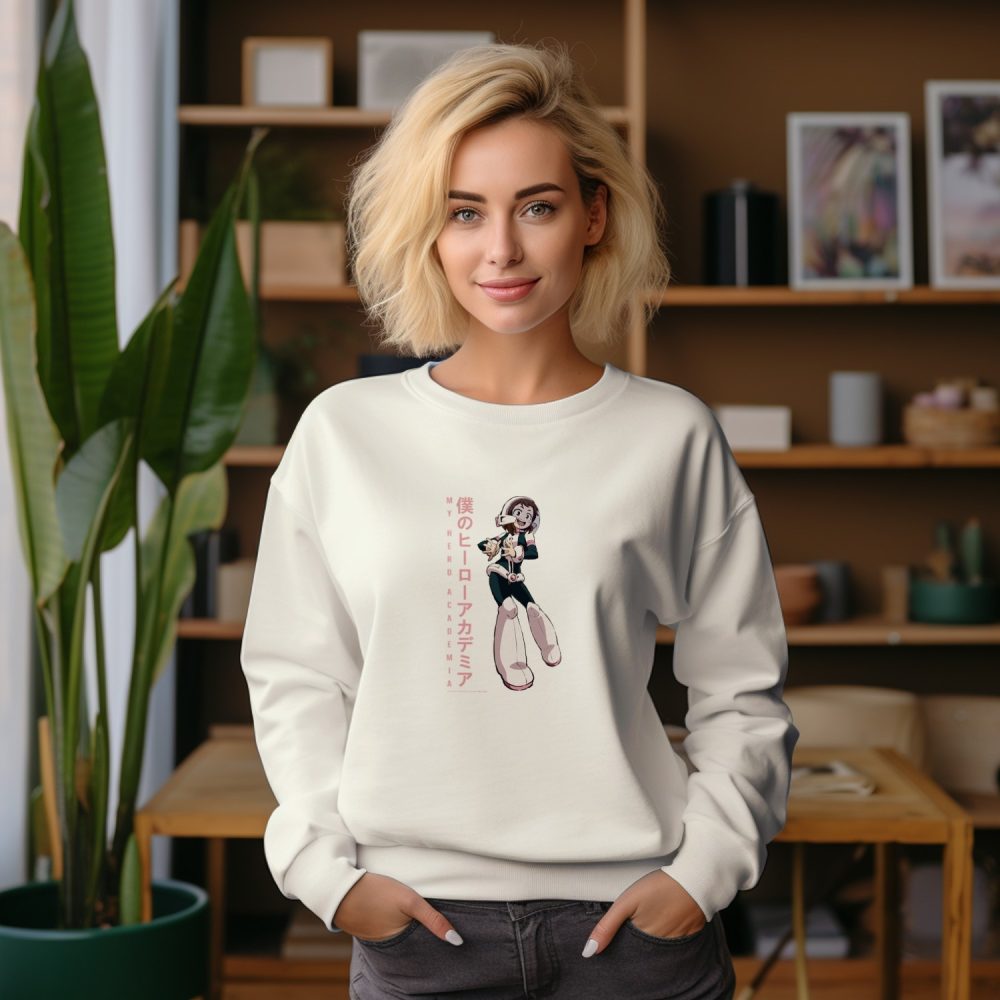 Sweat oversize coton bio Femme My Hero Academia avec un design de My Hero Academia Uraraka
