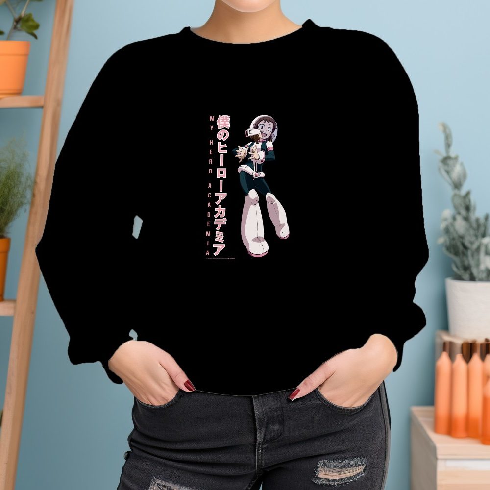 Sweat oversize coton bio Femme My Hero Academia avec un design de My Hero Academia Uraraka