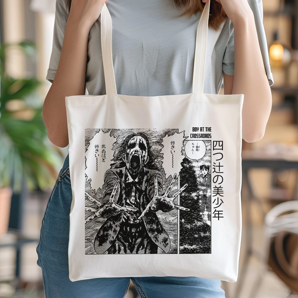 Tote bag coton bio Junji Ito Collection avec un design de Junji Ito Collection Crossroads