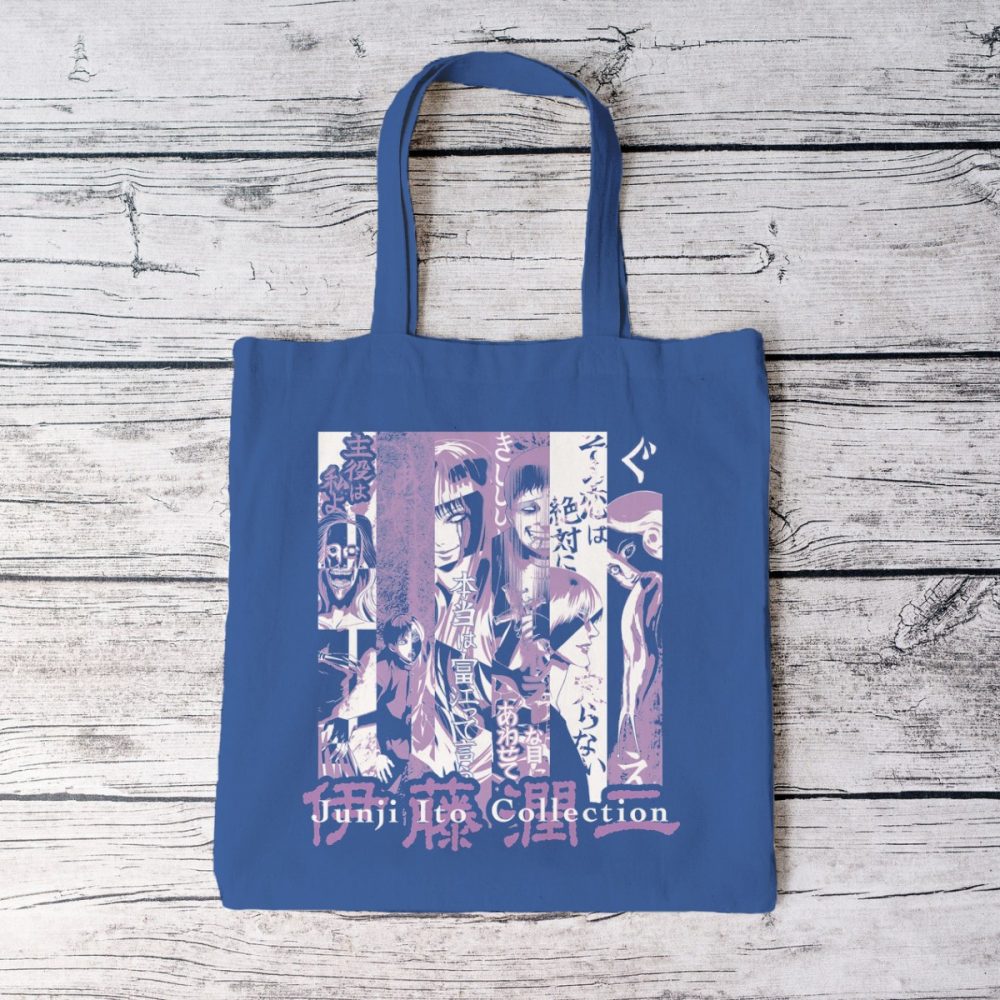 Tote bag coton bio Junji Ito Collection avec un design de Junji Ito Collection Purple
