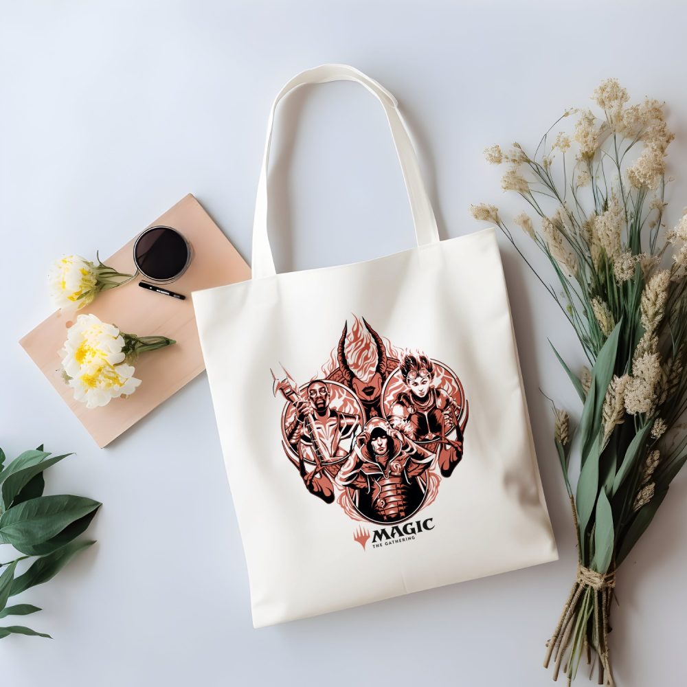 Tote bag coton bio Magic The Gathering avec un design de MTG Fire Group