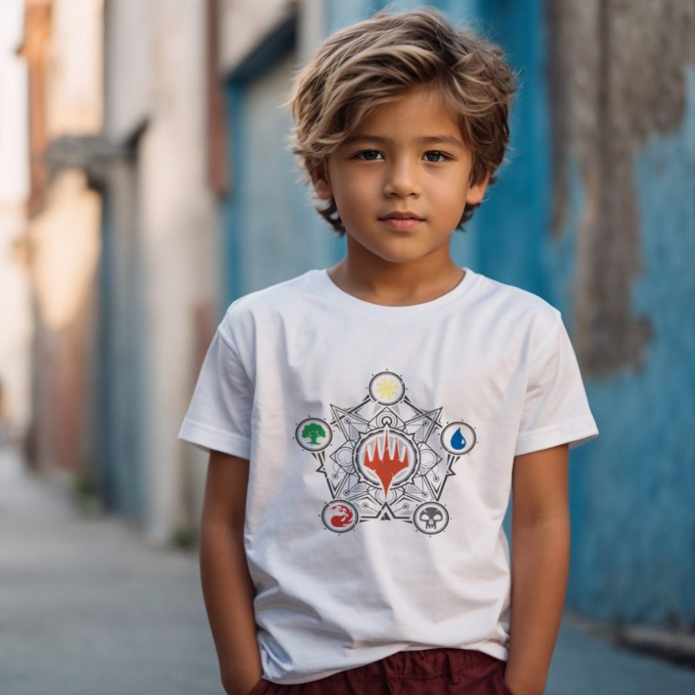 T-shirt Enfant Magic The Gathering avec un design de MTG Elements