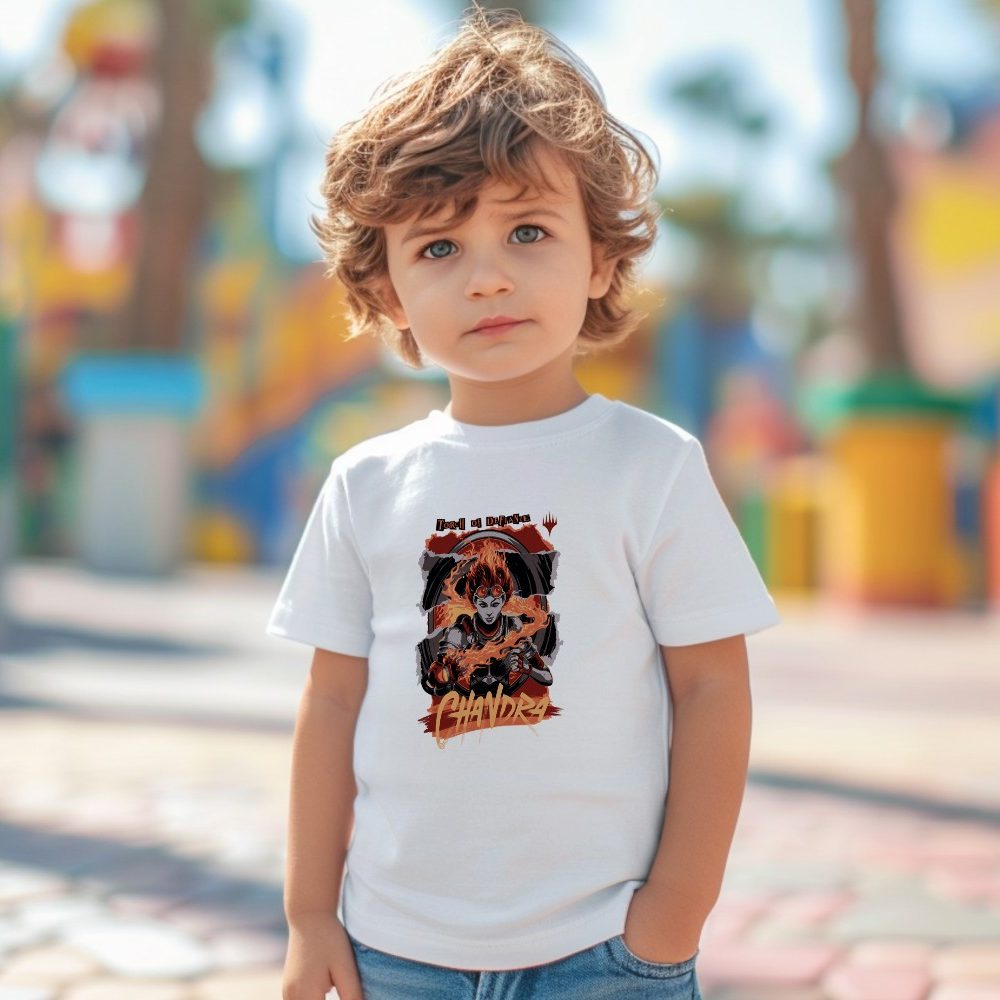 T-shirt coton bio Bébé Magic The Gathering avec un design de MTG Chandra