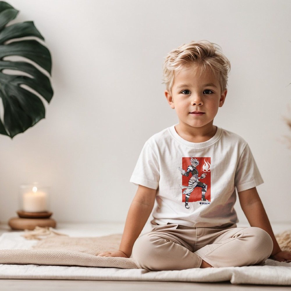 T-shirt coton bio Bébé Magic The Gathering avec un design de MTG Red Chandra