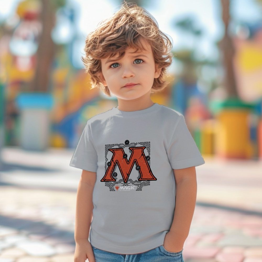 T-shirt coton bio Bébé Magic The Gathering avec un design de MTG The M