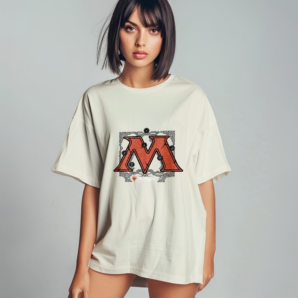 T-shirt oversize coton bio Femme Magic The Gathering avec un design de MTG The M