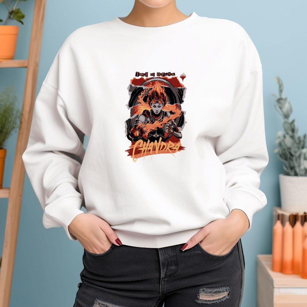 Sweat oversize coton bio Femme Magic The Gathering avec un design de MTG Chandra