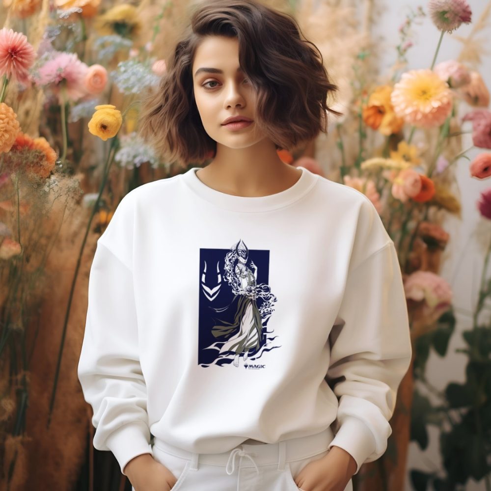 Sweat oversize coton bio Femme Magic The Gathering avec un design de MTG Blue Ashiok