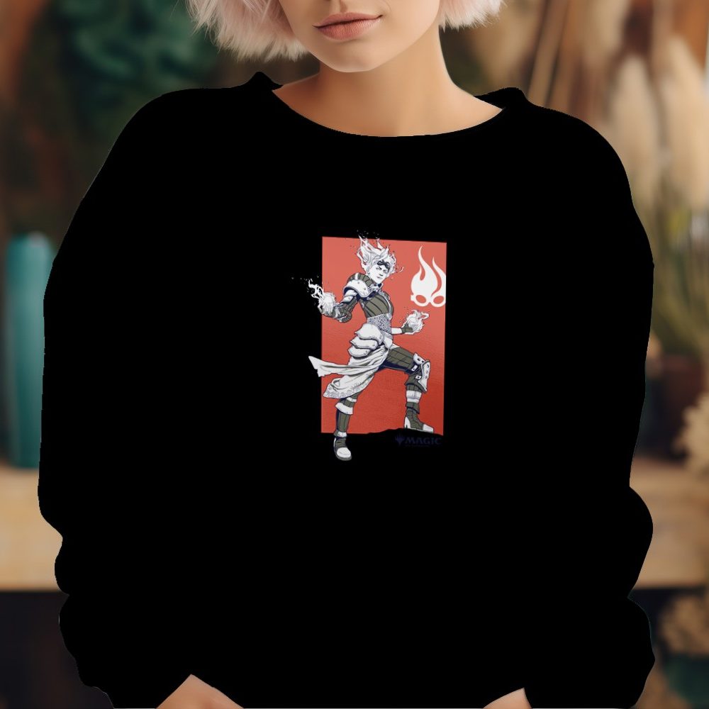 Sweat oversize coton bio Femme Magic The Gathering avec un design de MTG Red Chandra
