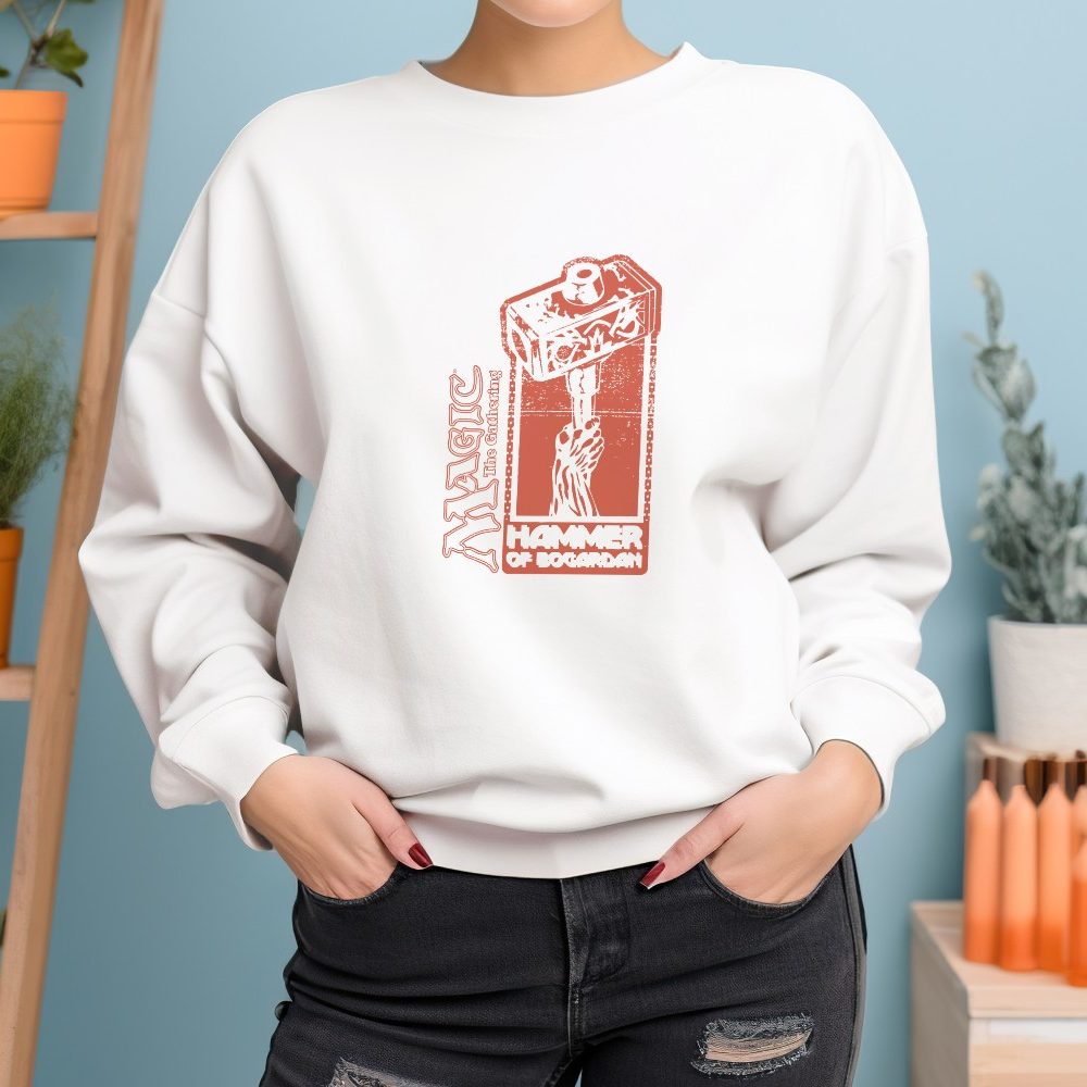 Sweat oversize coton bio Femme Magic The Gathering avec un design de MTG Hammer