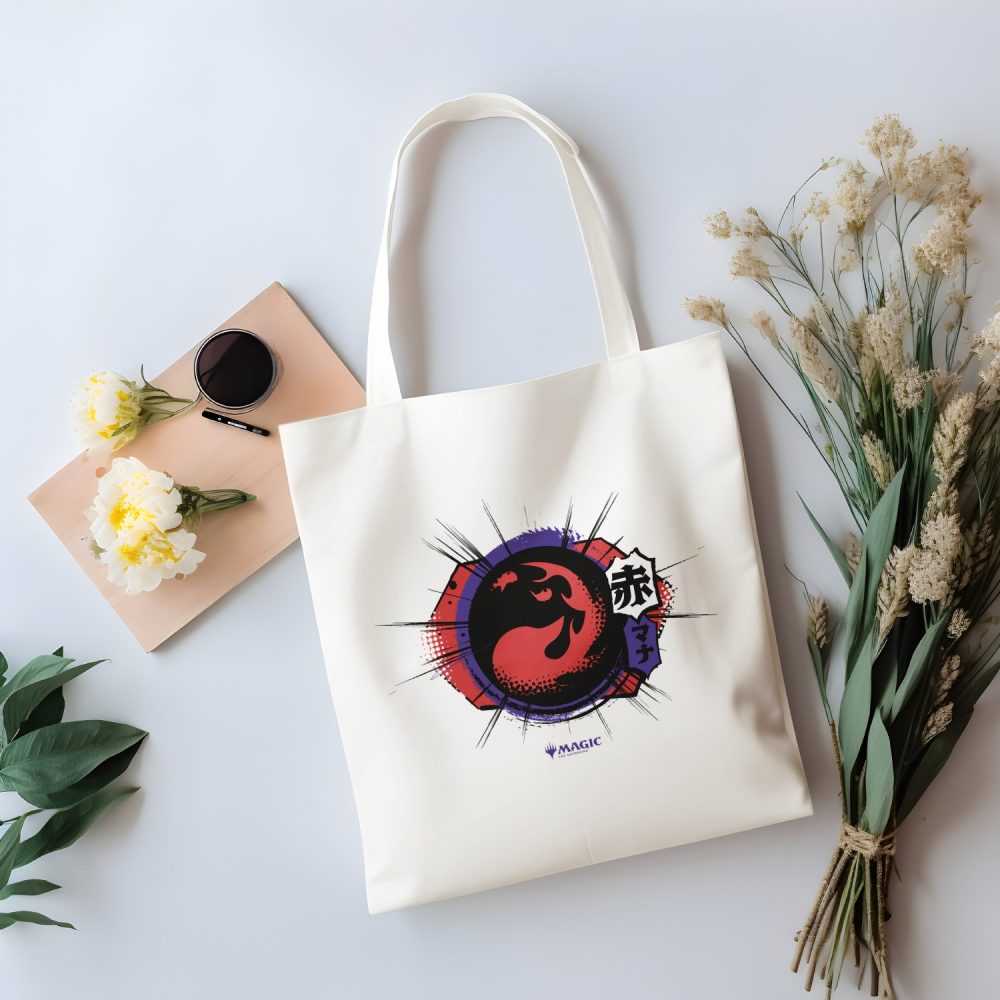 Tote bag coton bio Magic The Gathering avec un design de MTG Red Mana