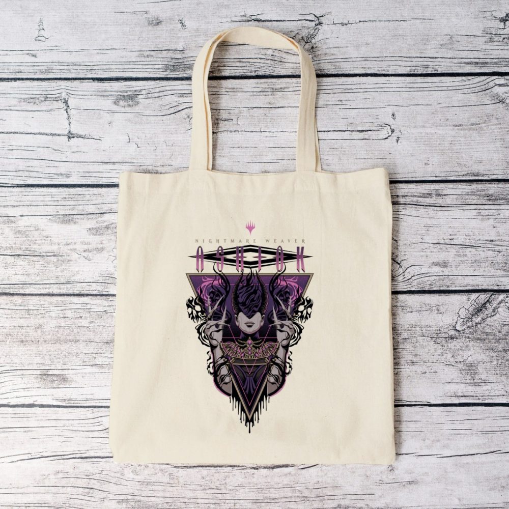 Tote bag coton bio Magic The Gathering avec un design de MTG Ashiok