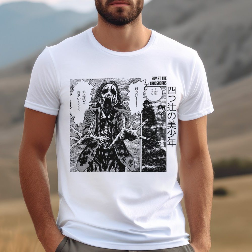 T-shirt Homme Junji Ito Collection avec un design de Junji Ito Collection Crossroads