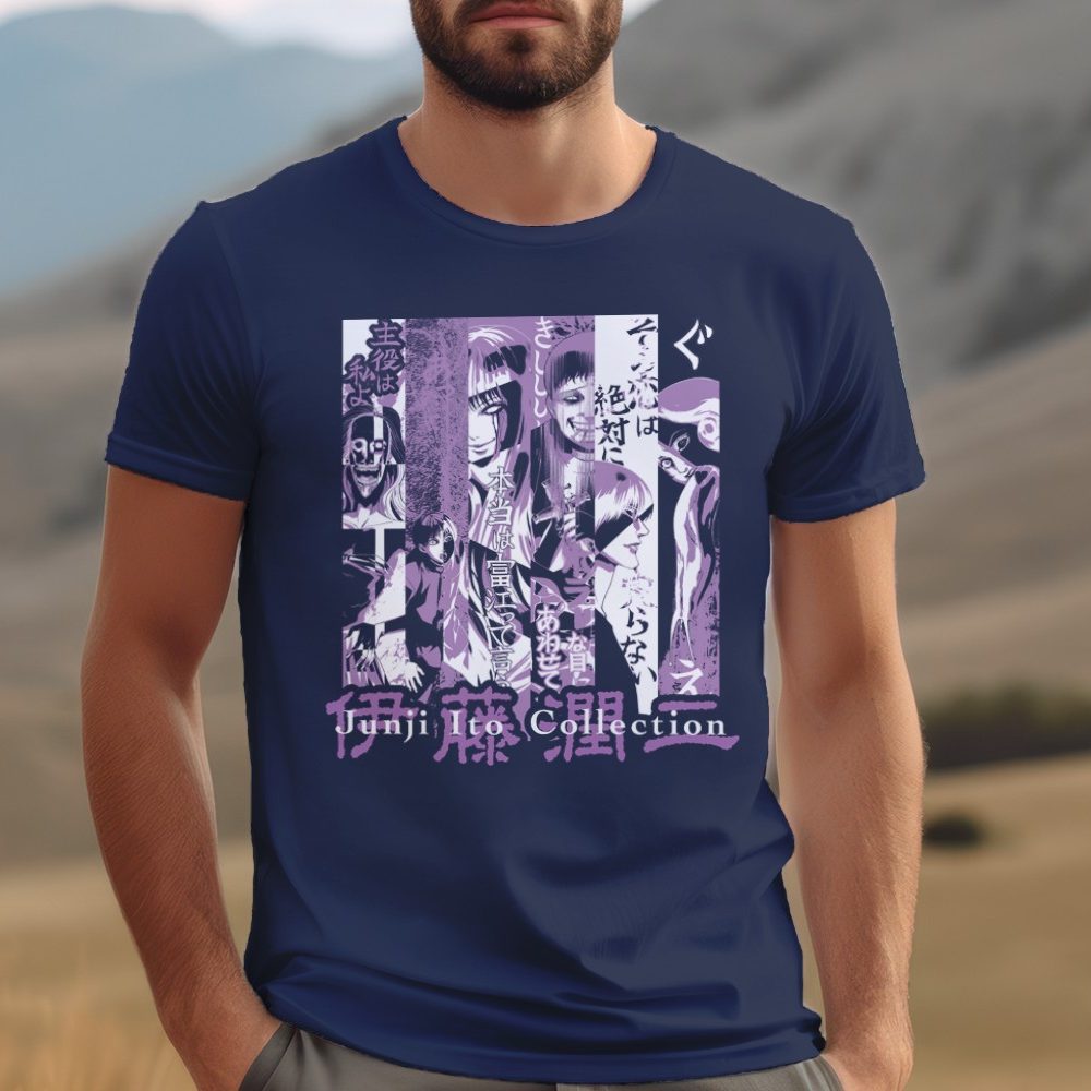 T-shirt Homme Junji Ito Collection avec un design de Junji Ito Collection Purple