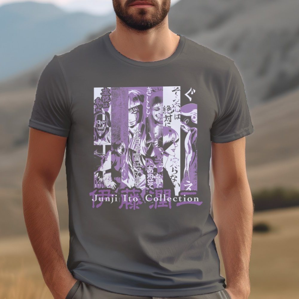 T-shirt Homme Junji Ito Collection avec un design de Junji Ito Collection Purple