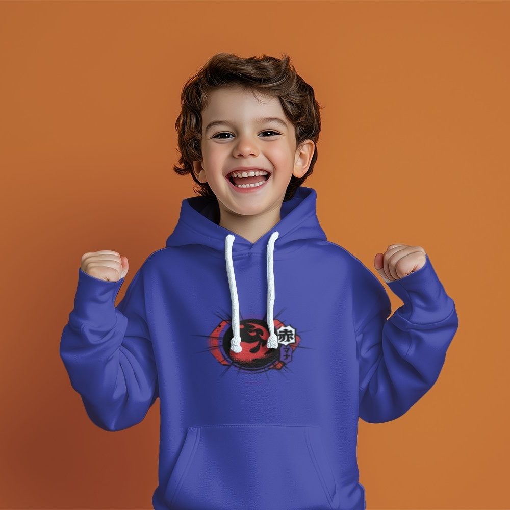 Pull à capuche Enfant Magic The Gathering avec un design de MTG Red Mana