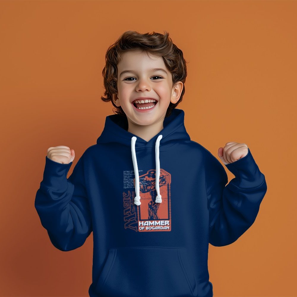 Pull à capuche Enfant Magic The Gathering avec un design de MTG Hammer