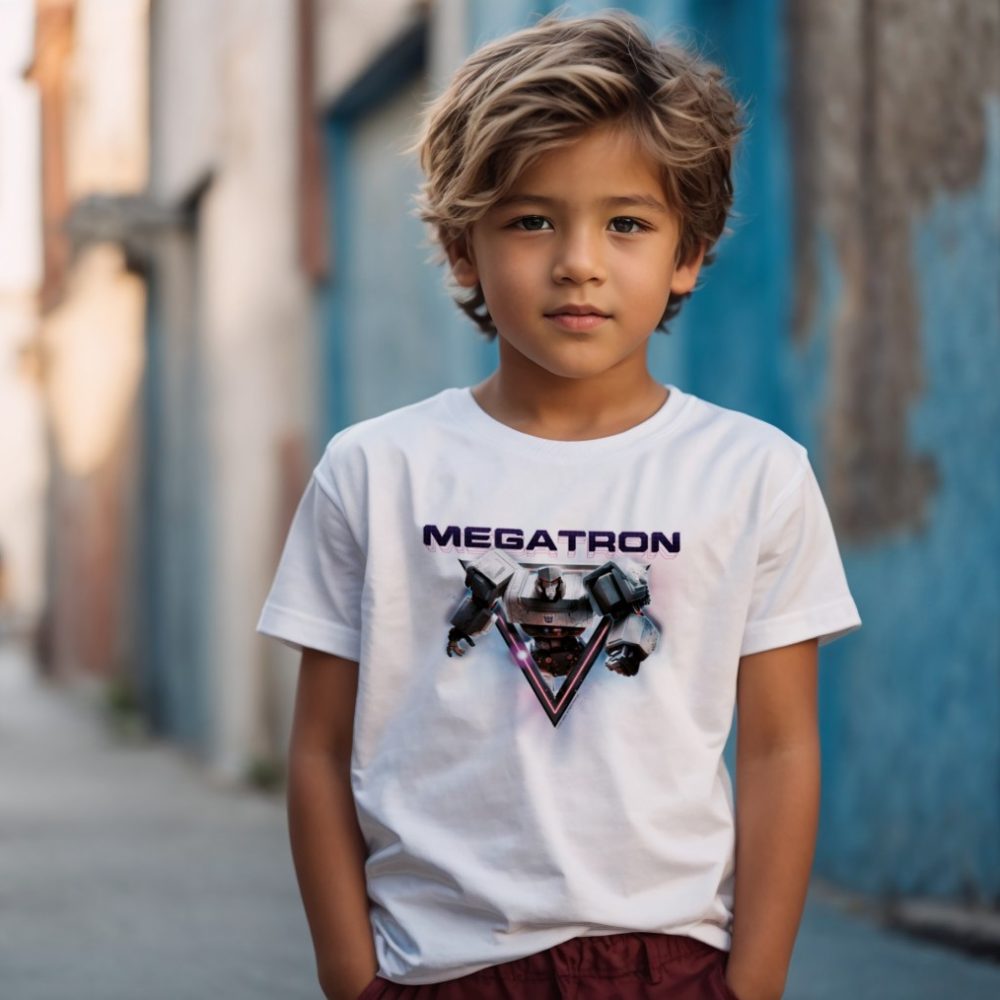 T-shirt Enfant Transformers avec un design de Transformers Megatron