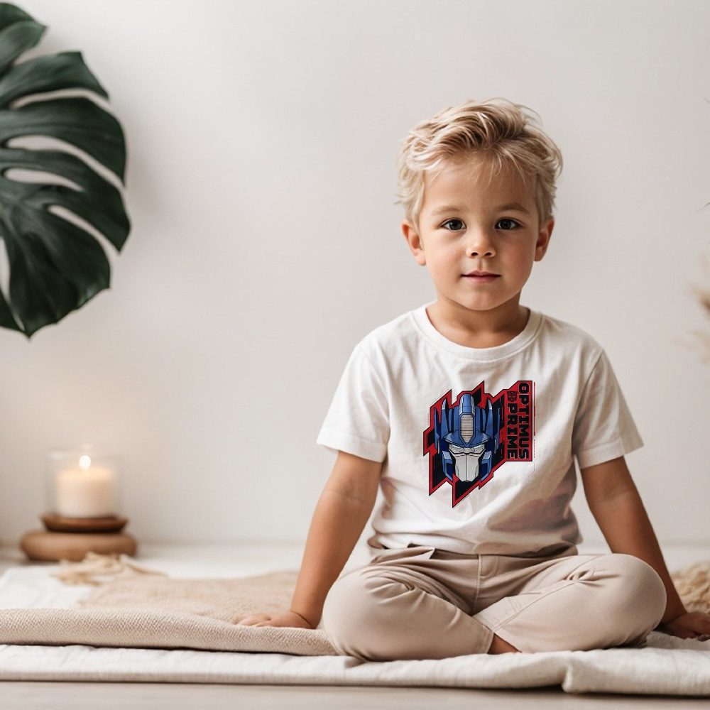 T-shirt coton bio Bébé Transformers avec un design de Transformers Optimus Prime