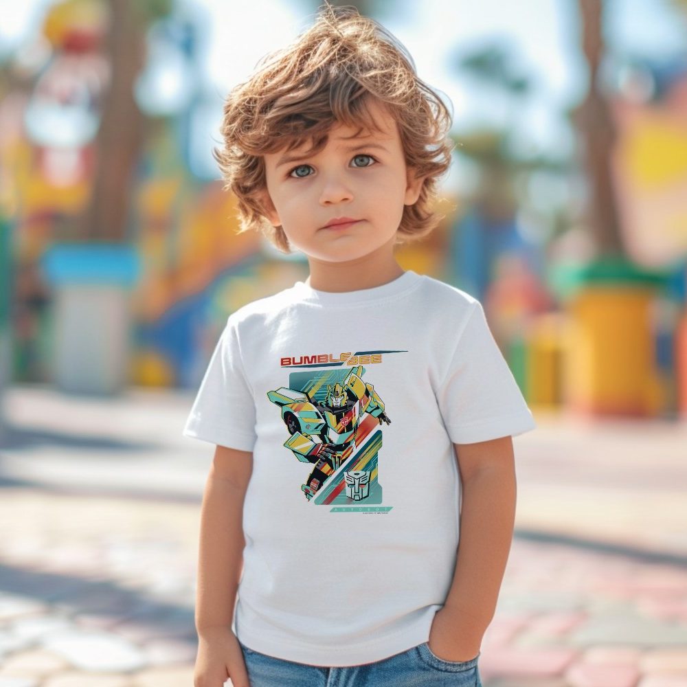 T-shirt coton bio Bébé Transformers avec un design de Transformers Bumble Bee