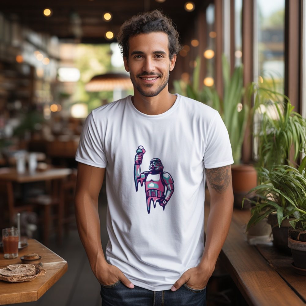 T-shirt Homme Original Stormtrooper avec un design de Original Stormtrooper Ice cream Statue