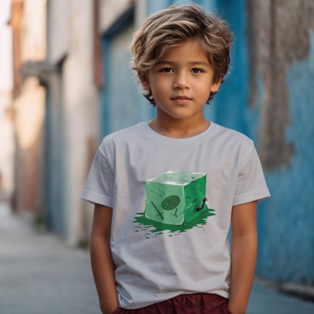 T-shirt Enfant Dungeons & Dragons avec un design de D&D Gelatinous Cube