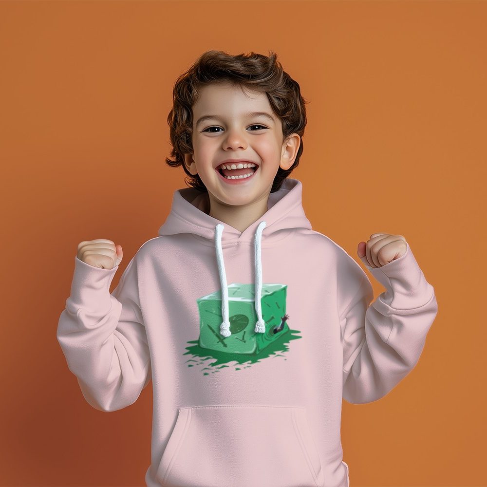 Pull à capuche Enfant Dungeons & Dragons avec un design de D&D Gelatinous Cube
