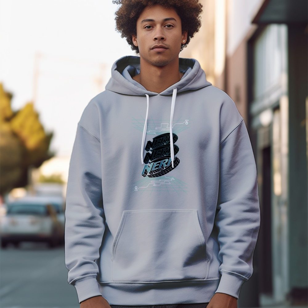 Sweat-shirt à capuche Homme Nerf avec un design de Nerf 3D