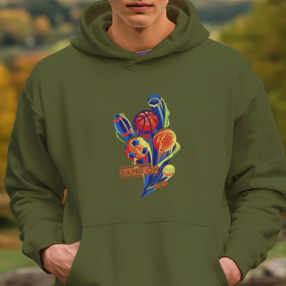 Sweat-shirt à capuche Homme Nerf avec un design de Nerf Game On
