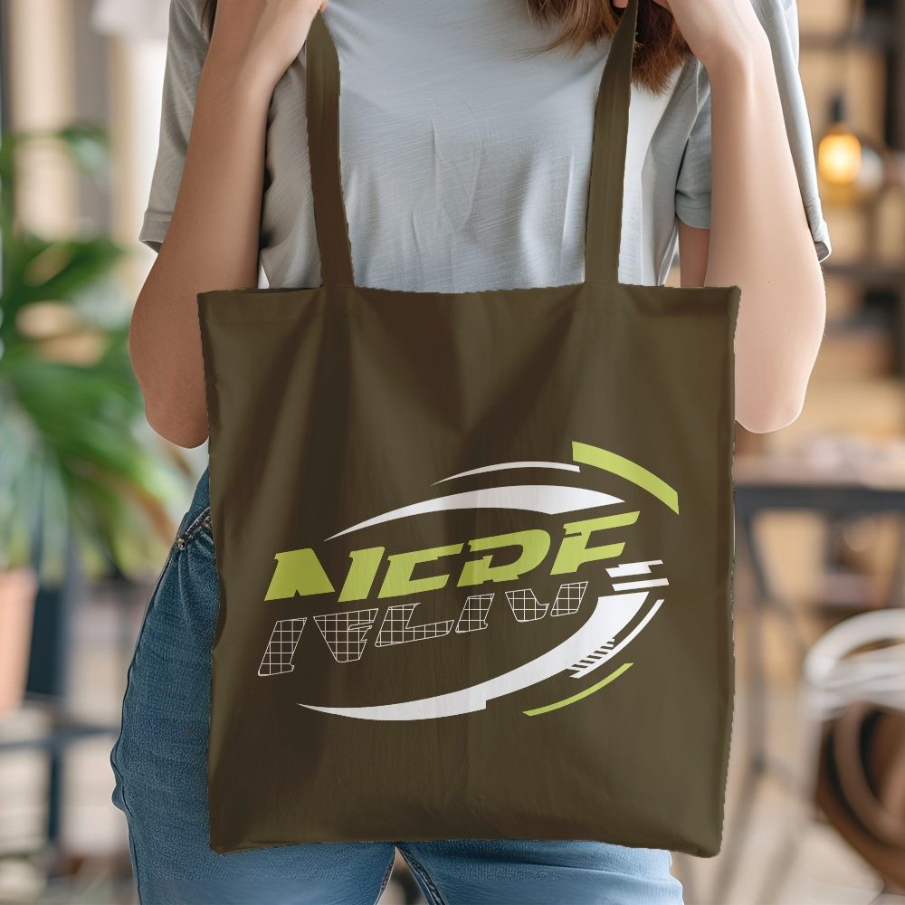 Tote bag coton bio Nerf avec un design de Nerf Citrus Logo