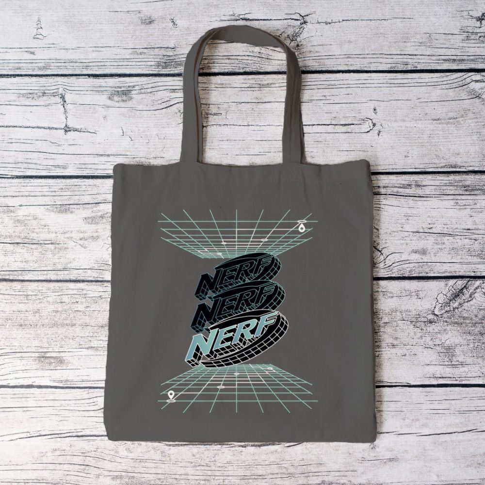 Tote bag coton bio Nerf avec un design de Nerf 3D