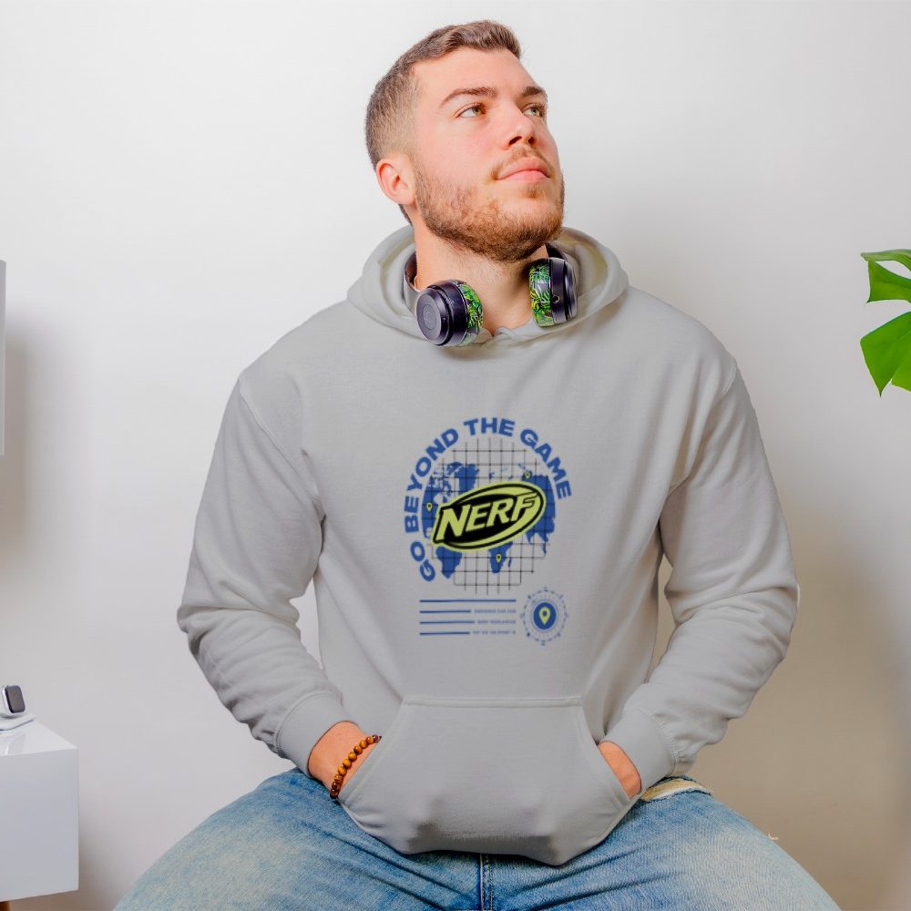 Sweat-shirt à capuche Homme Nerf avec un design de Nerf Go Beyond The Game