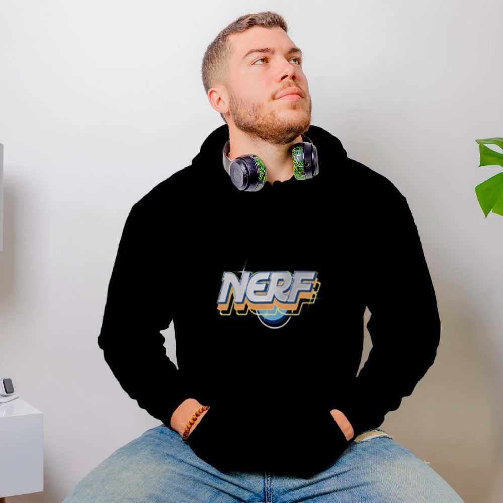 Sweat-shirt à capuche Homme Nerf avec un design de Nerf Métal