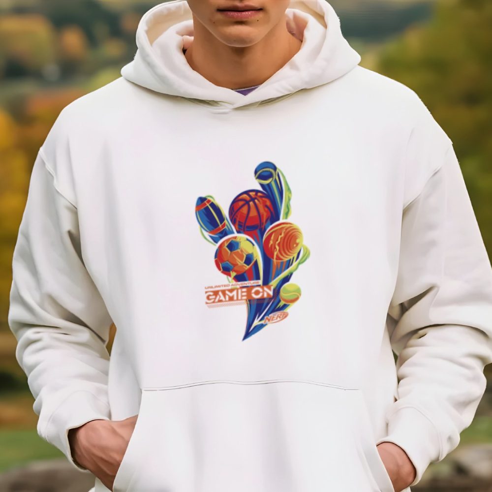 Sweat-shirt à capuche Homme Nerf avec un design de Nerf Game On