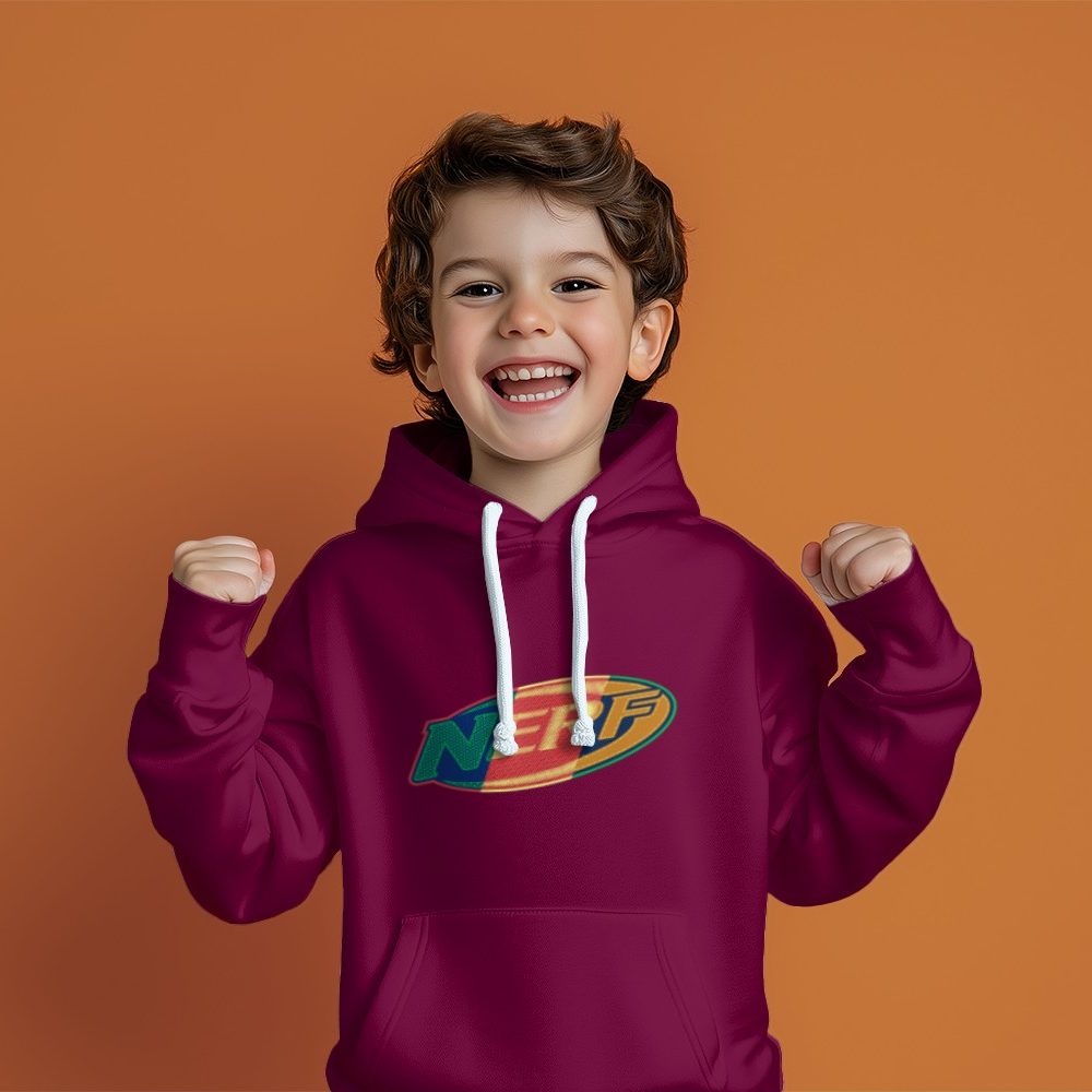 Pull à capuche Enfant Nerf avec un design de Nerf Couture