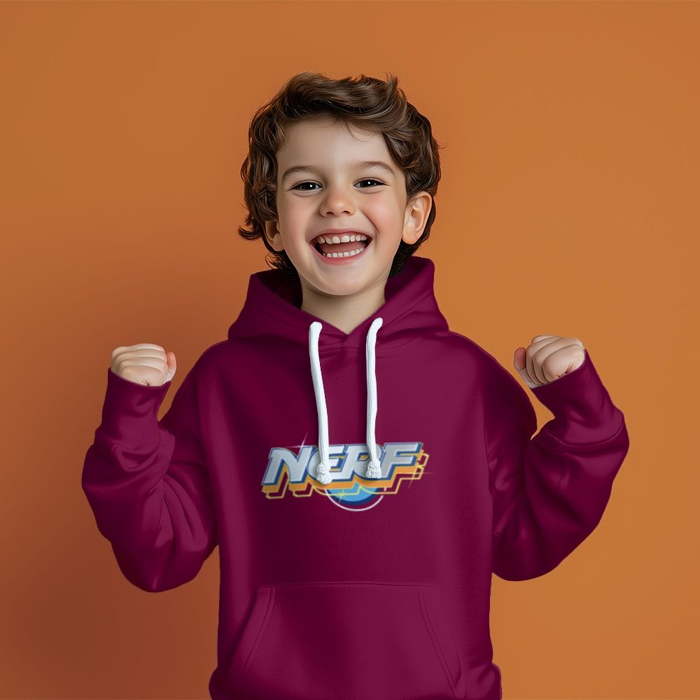 Pull à capuche Enfant Nerf avec un design de Nerf Métal