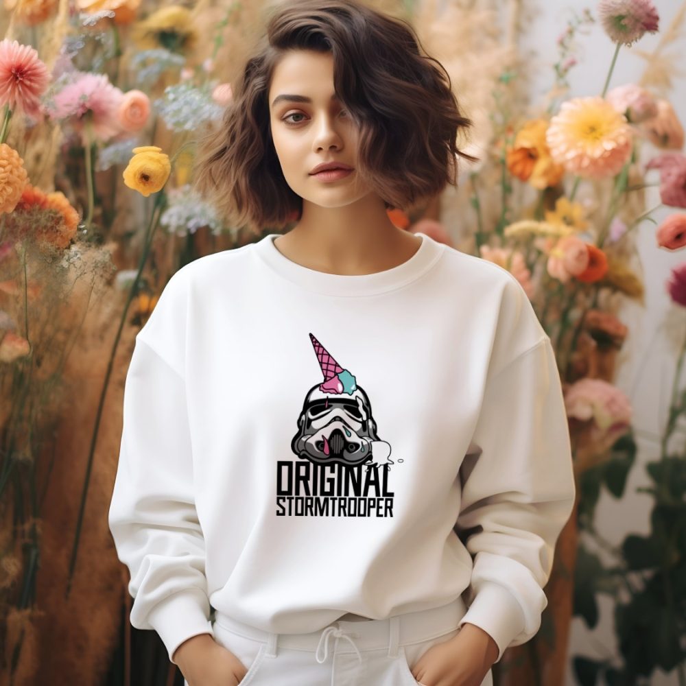 Sweat oversize coton bio Femme Original Stormtrooper avec un design de Original Stormtrooper Ice Cream