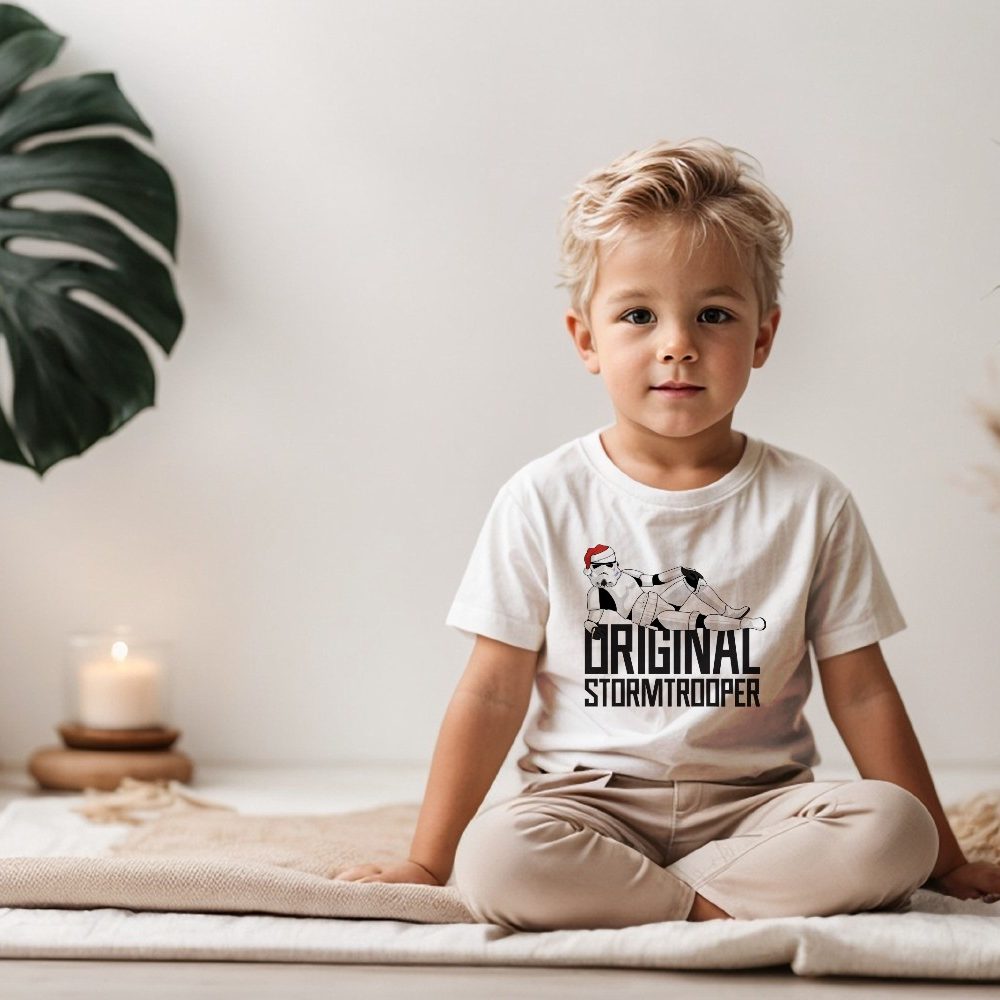 T-shirt coton bio Bébé Original Stormtrooper avec un design de Original Stormtrooper Christmas