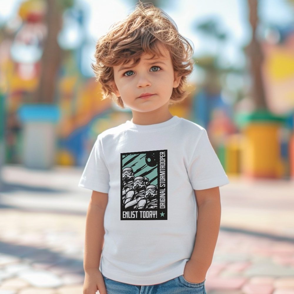 T-shirt coton bio Bébé Original Stormtrooper avec un design de Original Stormtrooper Enlist Today!